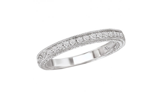 14k White Gold Diamond Wedding Band