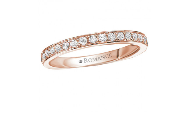 Romance 18k Rose Gold Diamond Diamond Wedding Band