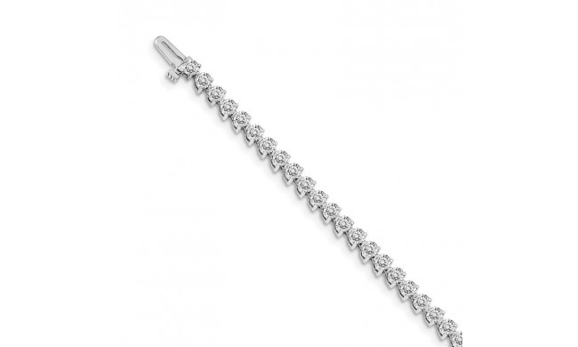 Quality Gold 14k White Gold AAA Diamond Tennis Bracelet - X2840WAAA