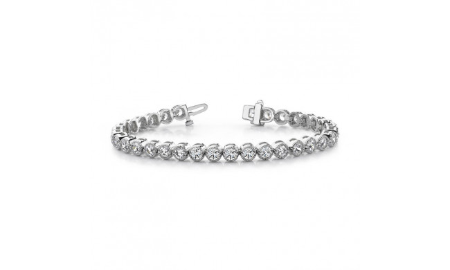 Quality Gold 14k White Gold AAA Diamond Tennis Bracelet - X2901WAAA