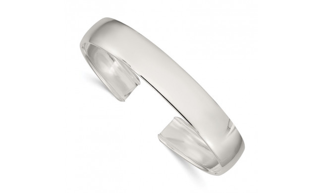 Quality Gold Sterling Silver 11mm Fancy Cuff Bangle Bracelet - QB112