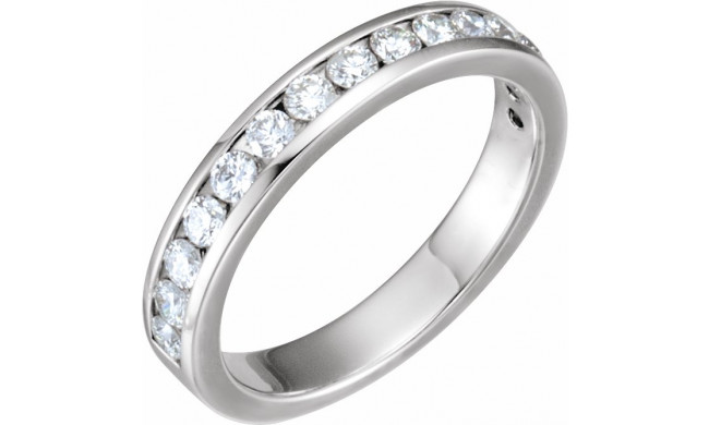 14K White 5/8 CTW Diamond Band for 7.4 & 8.2 mm Round Engagement Ring - 67708125P