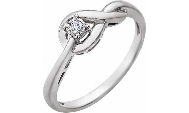 14K White .04 CT Diamond Ring - 65204060000P