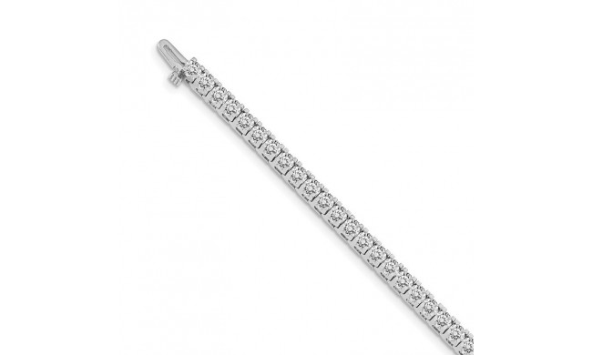 Quality Gold 14k White Gold AA Diamond Tennis Bracelet - X735WAA