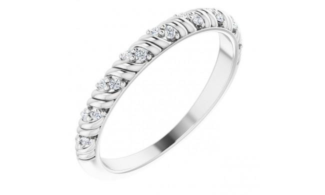 14K White .08 CTW Diamond Anniversary Band - 124048600P