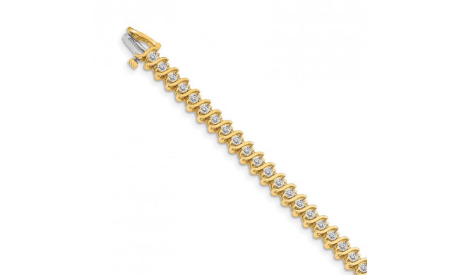 Quality Gold 14k Yellow Gold AA Diamond Tennis Bracelet - X704AA