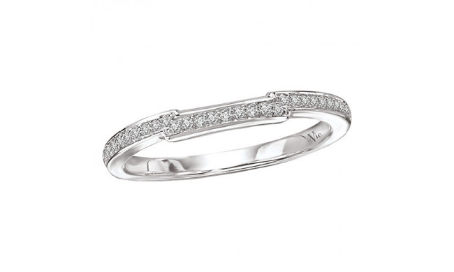 14k White Gold Diamond Wedding Band