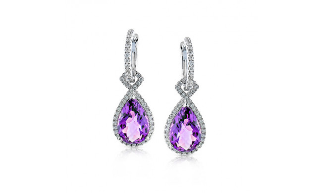 Zeghani 14k White Gold Diamond & Gemstone Earrings