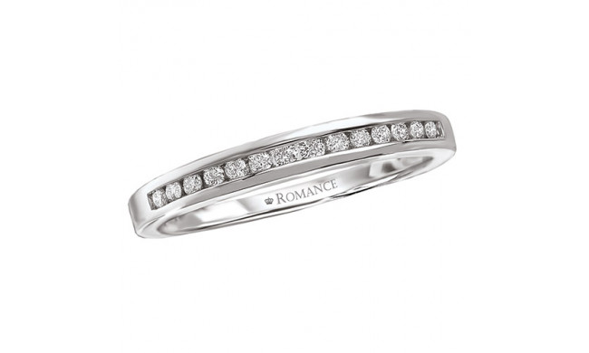 14k White Gold Diamond Wedding Band