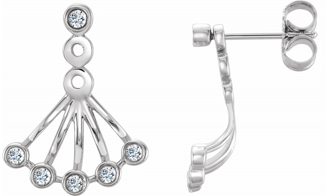 14K White 1/6 CTW Diamond Earrings - 65234360000P