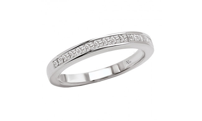 La Vie 14k White Gold Diamond Wedding Band