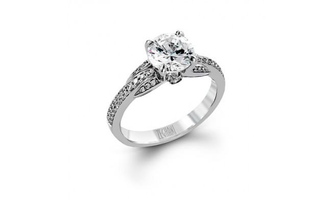 Zeghani 14k White Gold Diamond Engagement Ring