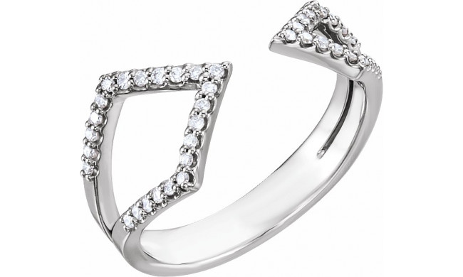 14K White 1/5 CTW Diamond Geometric Ring - 123009600P