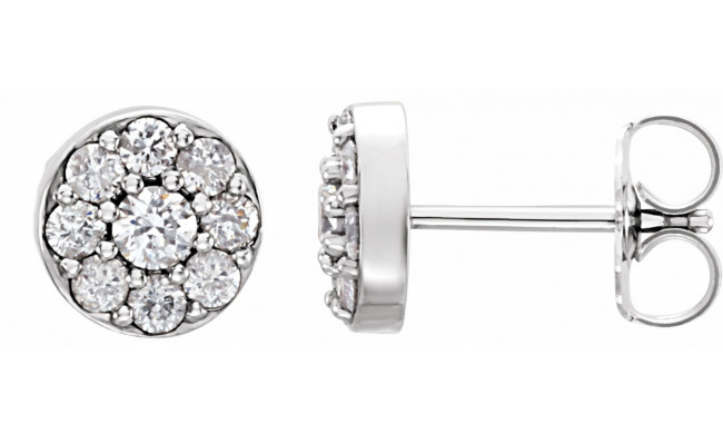 14K White 3/8 CTW Diamond Earrings - 862886000P