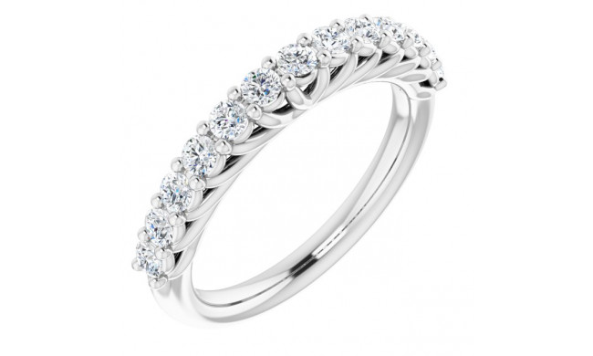 14K White 5/8 CTW Diamond Anniversary Band - 12261460000P