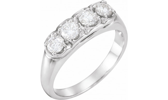 Platinum 5/8 CTW Diamond Four-Stone Anniversary Band - 60279207084P