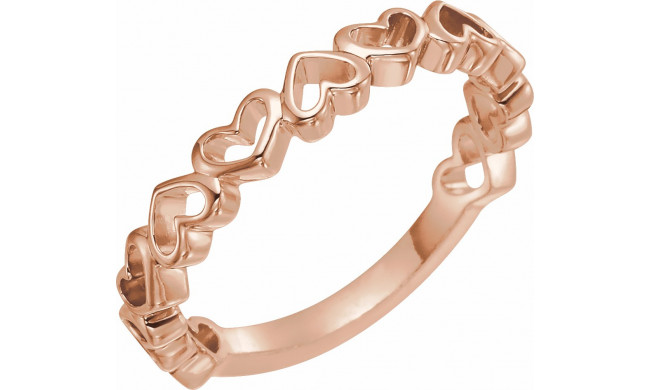 14K Rose Heart Ring - 51574103P