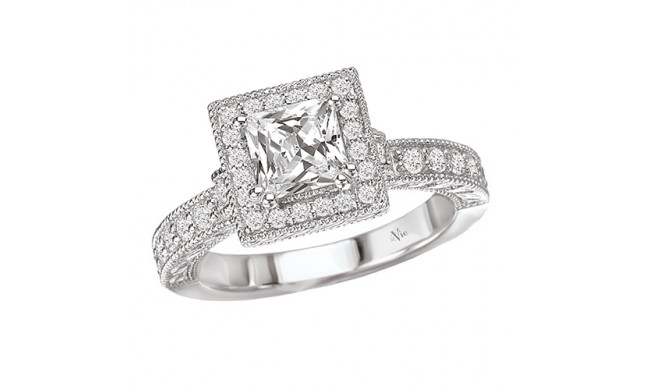 La Vie 14k White Gold Semi-Mount Diamond Engagement Ring