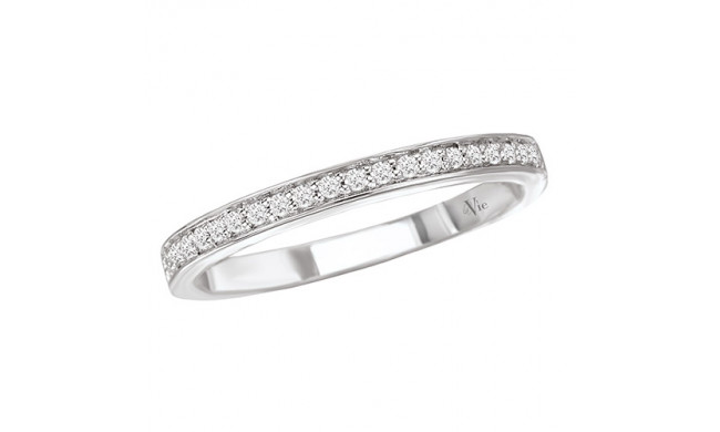 14k White Gold Diamond Wedding Band