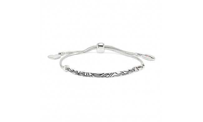 Quality Gold Sterling Silver Reflections Swarovski Crystal Love Heart Adj. Bracelet - QG3498