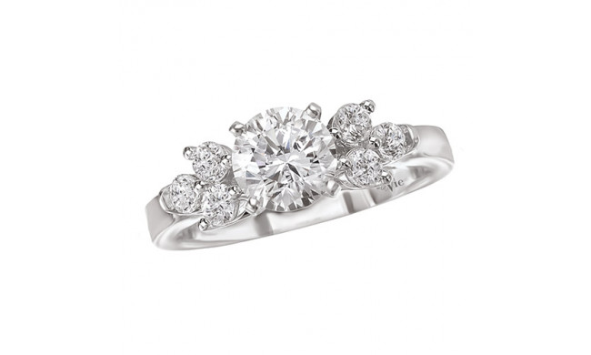 La Vie 14k White Gold Semi-Mount Engagement Ring