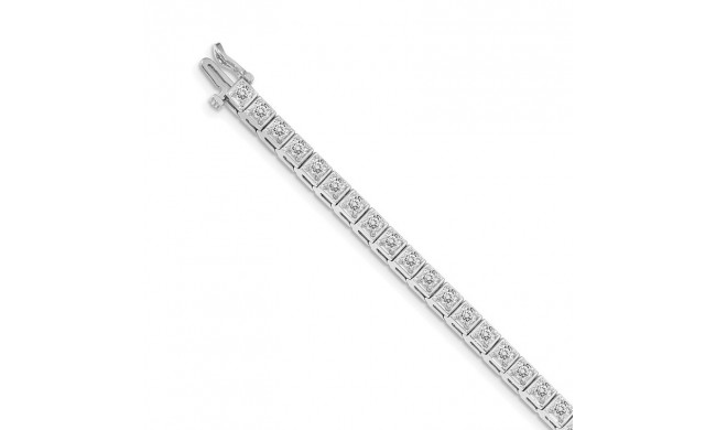 Quality Gold 14k White Gold AAA Diamond Tennis Bracelet - X2163WAAA