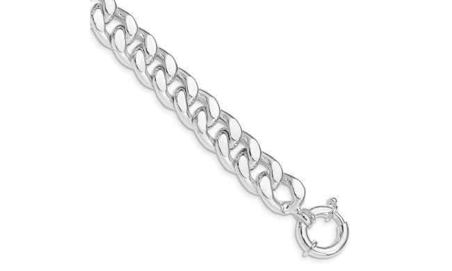 Quality Gold Sterling Silver Polished Curb Link Bracelet - QG4985-7.75