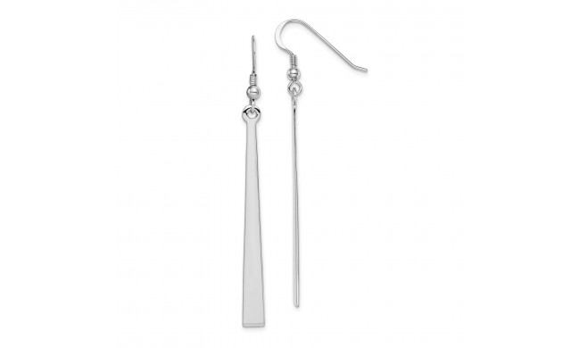 Quality Gold Sterling Silver Rhodium Plated Polished Dangle Earrings - QE14974