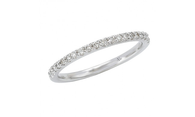 La Vie 14k White Gold Diamond Wedding Band