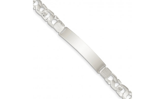 Quality Gold Sterling Silver Fancy Link ID Bracelet - QID21-8