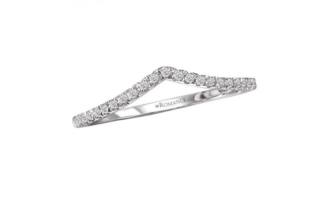 18k White Gold Curved Wedding Band
