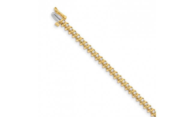 Quality Gold 14k Yellow Gold A Diamond Tennis Bracelet - X700A