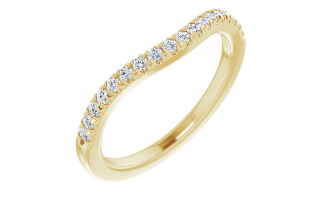 14K Yellow 1/4 CTW Diamond French-Set Matching Band - 123951621P