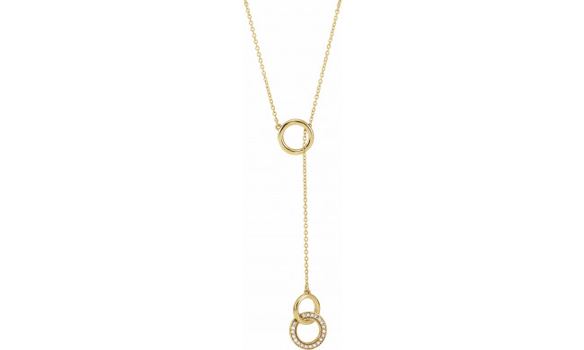 14K Yellow 1/10 CTW Diamond Circle Y 16-18 Necklace - 65231060000P