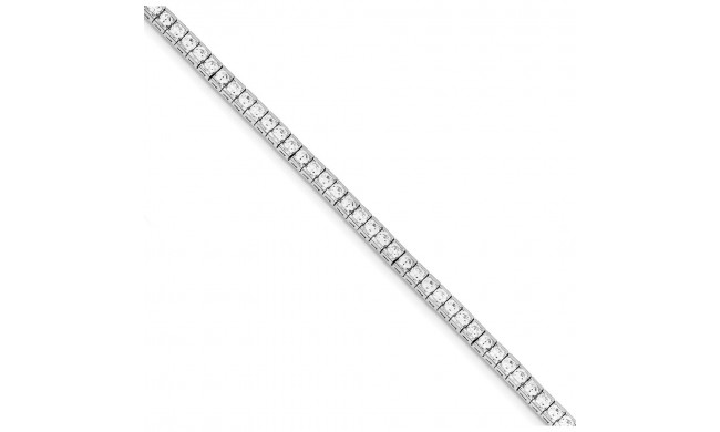 Quality Gold Sterling Silver Rhodium Plated CZ Bracelet - QX813CZ