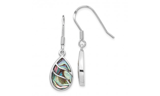 Quality Gold Sterling Silver Rhodium-plated Abalone Teardrop Dangle Earrings - QE15154