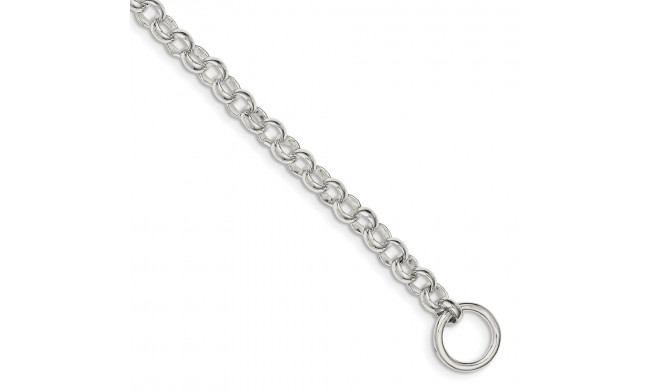 Quality Gold Sterling Silver 7.75inch Fancy Link Bracelet - QH190-7.75