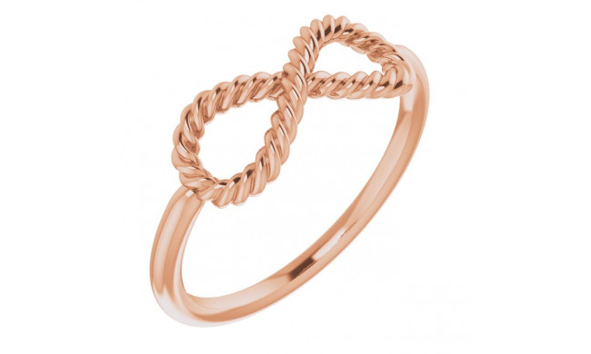 14K Rose Infinity-Inspired Rope Ring - 51724103P