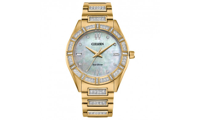 CITIZEN Eco-Drive Quartz Crystal Ladies Watch Stainless Steel - EM1022-51D