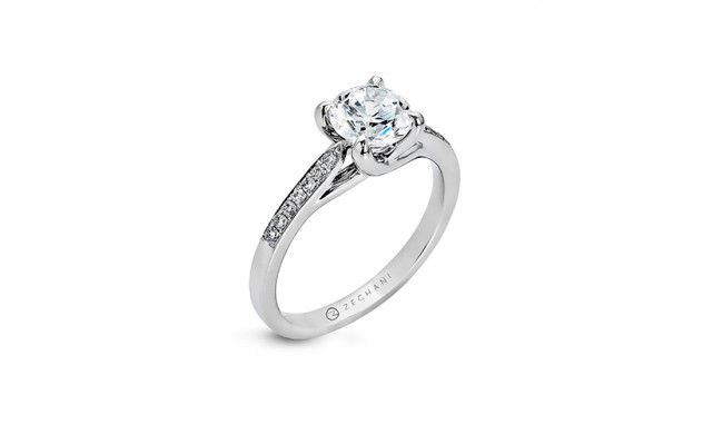 Zeghani 14k White Gold Diamond Engagement Ring