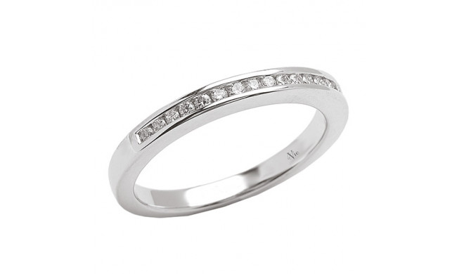 La Vie 14k White Gold Diamond Wedding Band