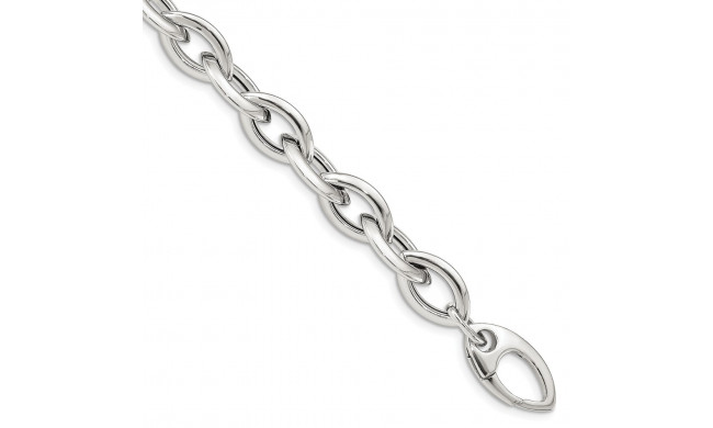 Quality Gold Sterling Silver 8in Polished Fancy Link Bracelet - QG4994-8