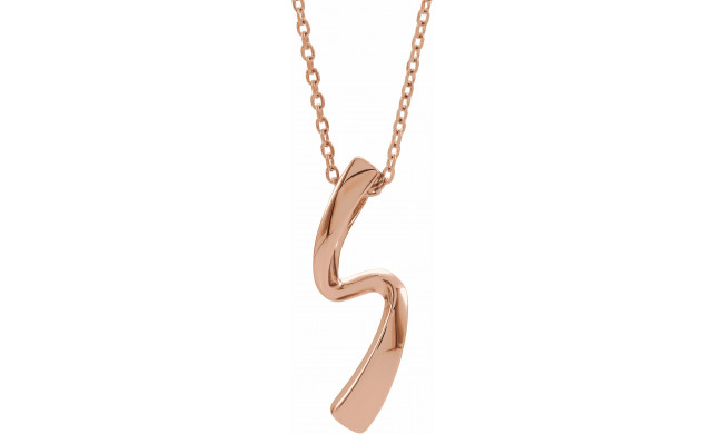 14K Rose Freeform Necklace - 86593108P