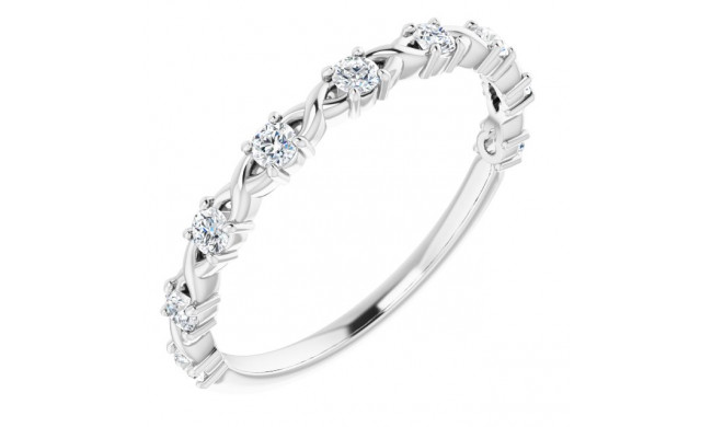 14K White 1/4 CTW Diamond Anniversary Band - 1236266021P