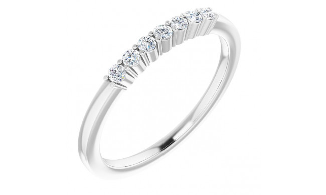 14K White 1/8 CTW Diamond Anniversary Band - 12284460001P