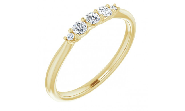 14K Yellow 1/5 CTW Diamond Anniversary Band - 124004605P