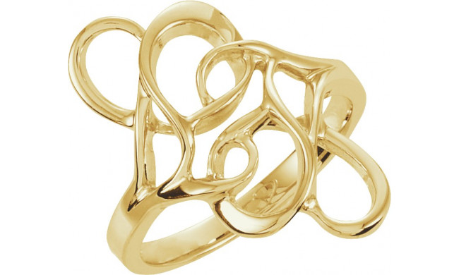 14K Yellow Freeform Ring - 535013602P