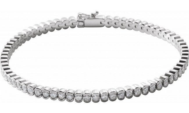 14K White 3 CTW Diamond Line 7 Bracelet - 653537604P