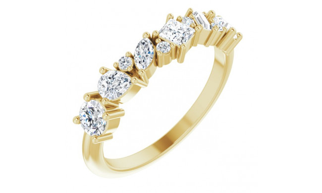 14K Yellow 7/8 CTW Diamond Anniversary Band - 124090601P