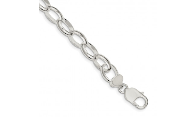 Quality Gold Sterling Silver Rolo Bracelet - QG1536-7.5
